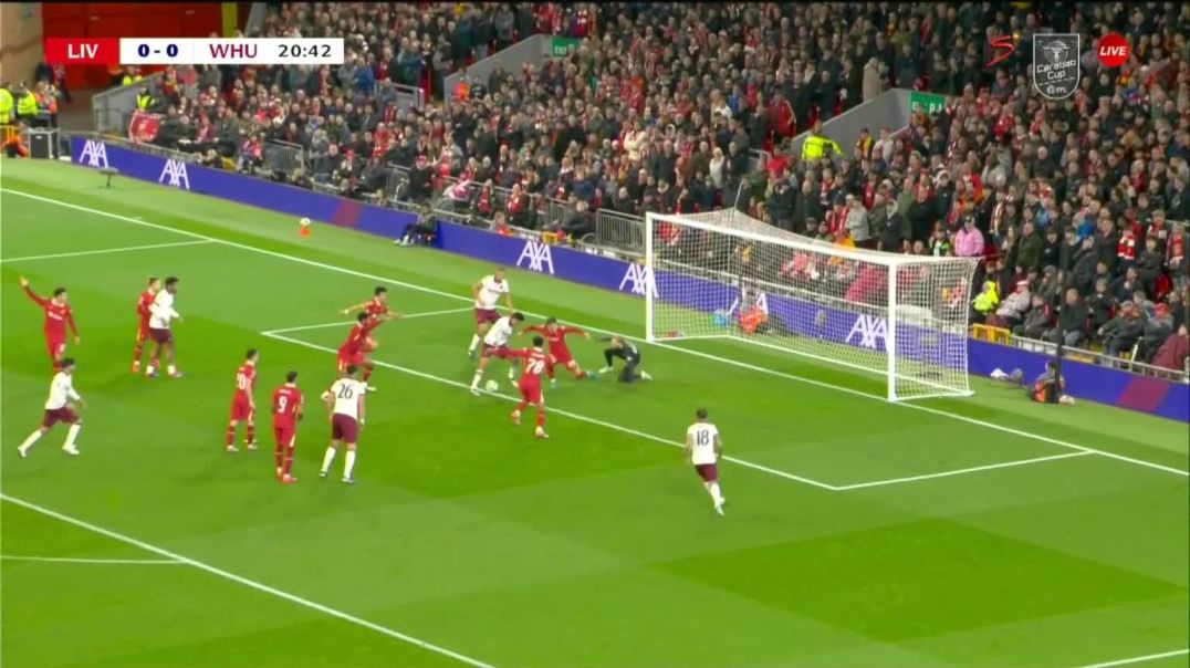 Liverpool 0 - [1] West Ham United - Jarell Quansah (own goal) 21‎'‎