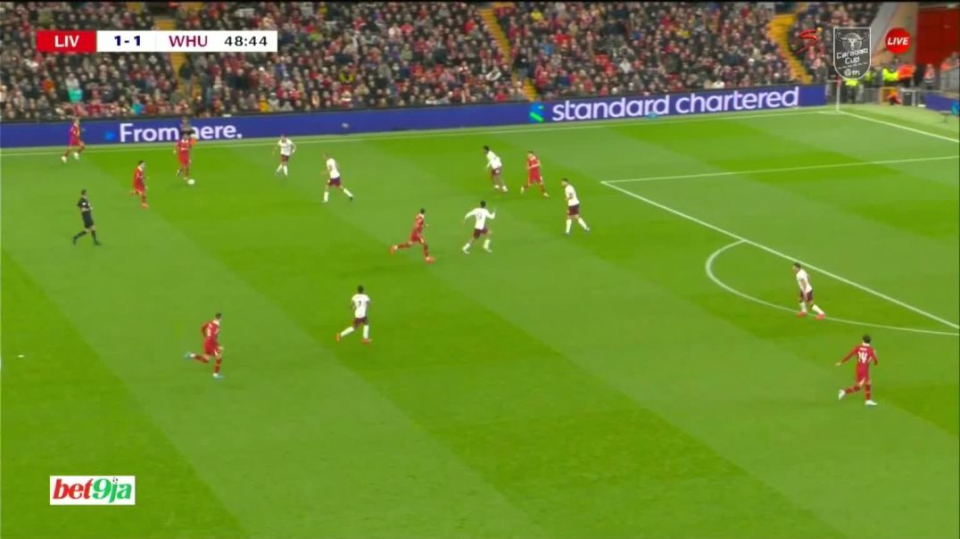 Liverpool [2] - 1 West Ham United - Diogo Jota 49