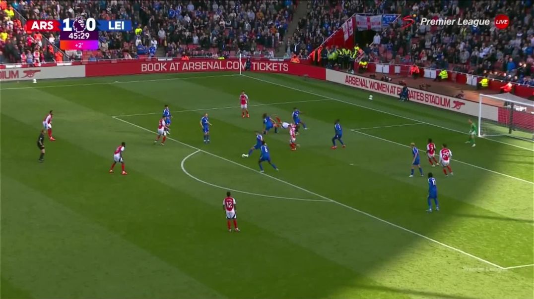 ⁣Arsenal [2] - 0 Leicester City - Leandro Trossard 45‎+‎1‎