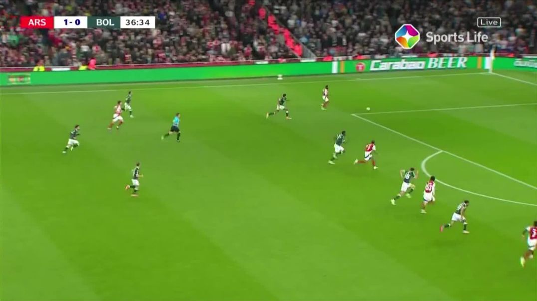 Arsenal [2] - 0 Bolton Wanderers - Ethan Nwaneri 37