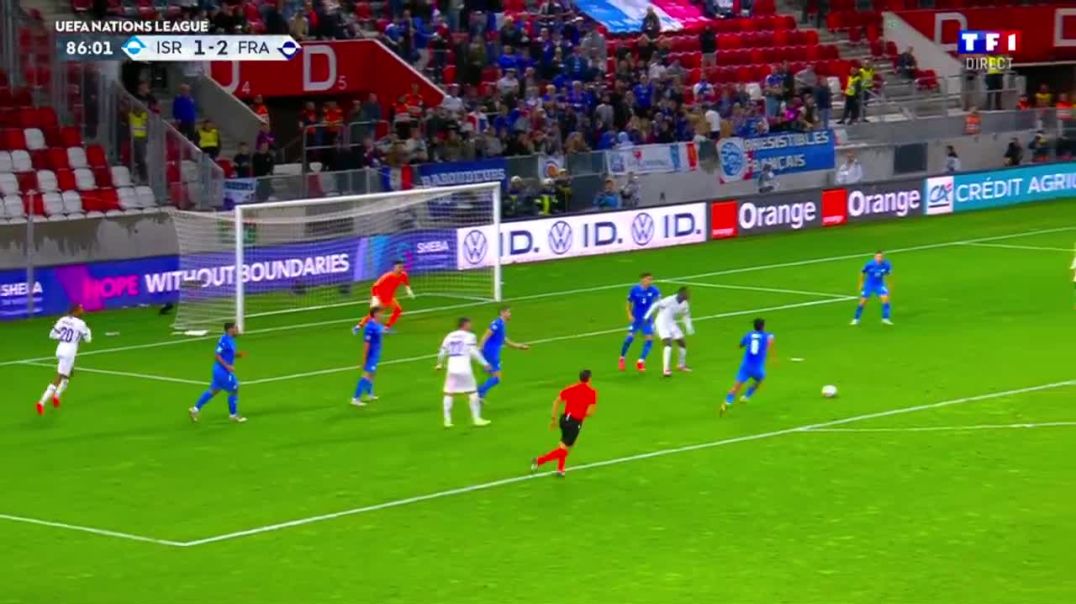 ⁣Israel 1 - [3] France - Matteo Guendouzi 87'