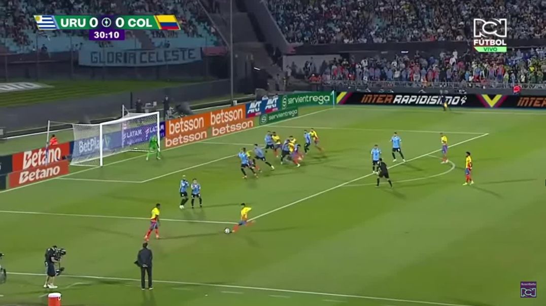 Uruguay 0 - Colombia [1] - Juan Fernando Quintero 31'