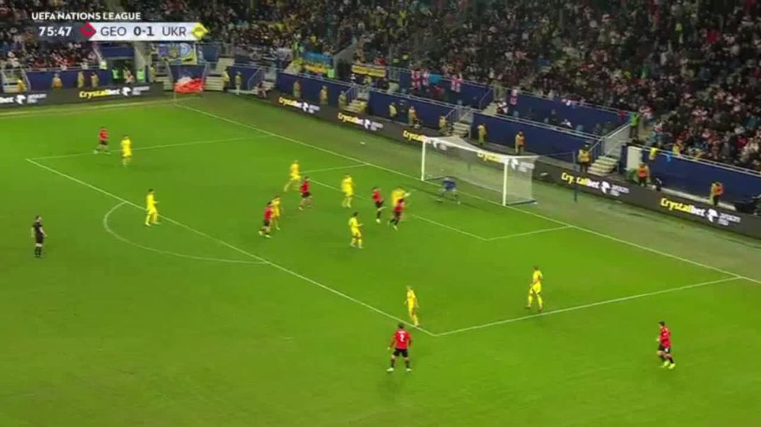 Georgia [1]-1 Ukraine - Georges Mikautadze 76'