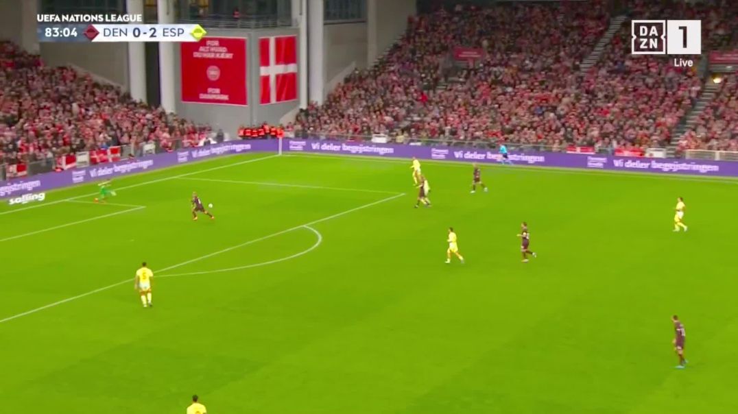 ⁣Denmark [1] - 2 Spain - G. Isaksen 84'