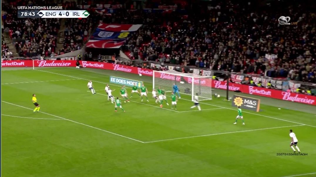 England [5] - 0 Ireland - T. Harwood-Bellis 79'