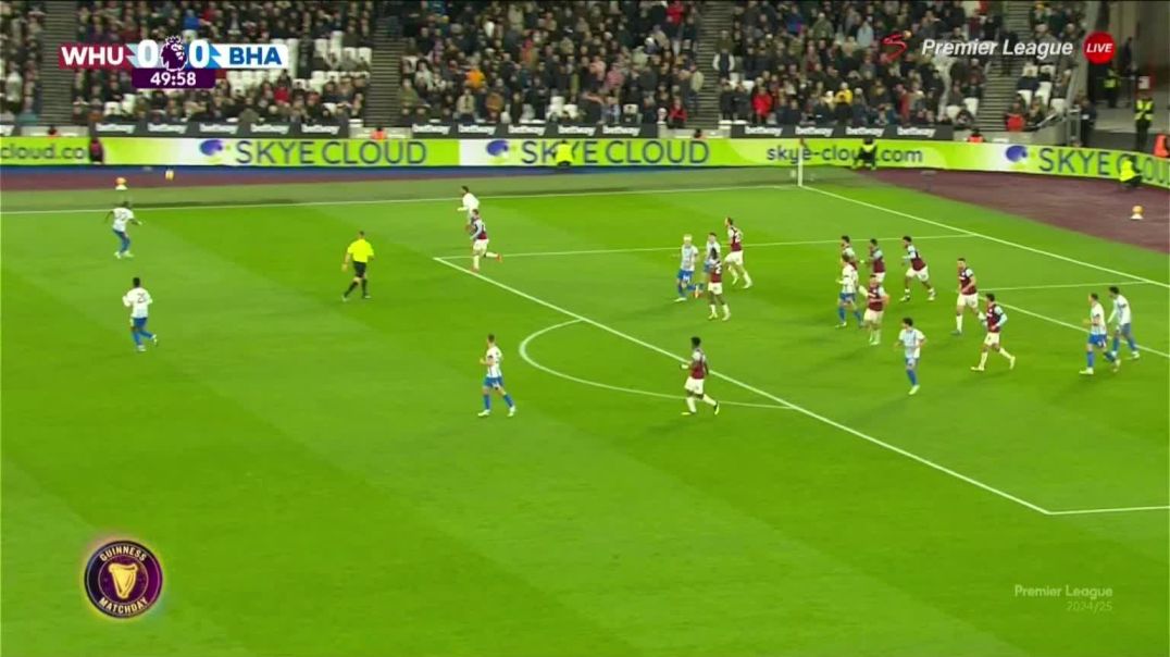 ⁣West Ham United 0 - [1] Brighton - Mats Wieffer 51‎'‎