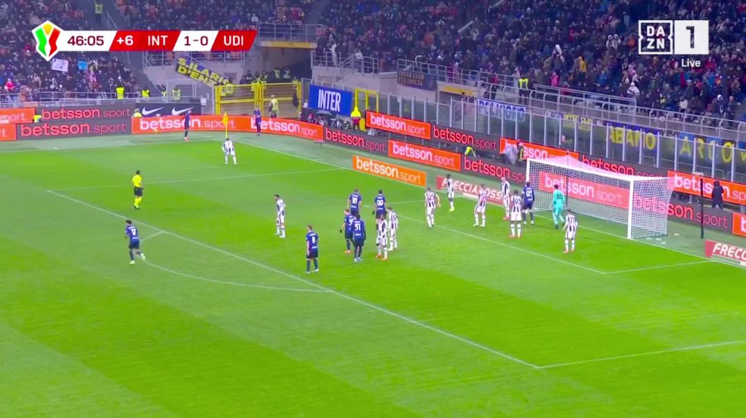 ⁣Inter [2] - 0 Udinese - Kristjan Asllani 45+2'