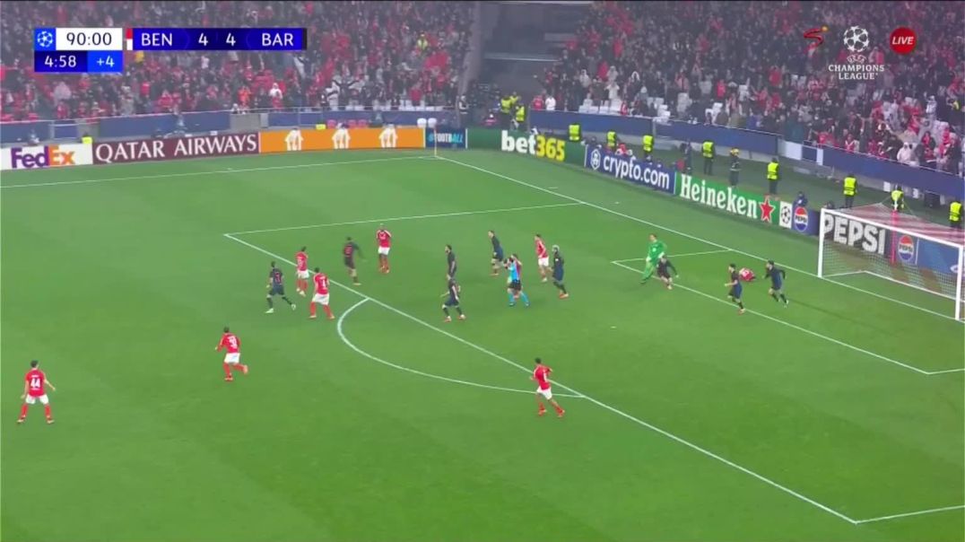 ⁣Benfica 4 - [5] Barcelona - Raphinha 90‎+‎6‎'‎