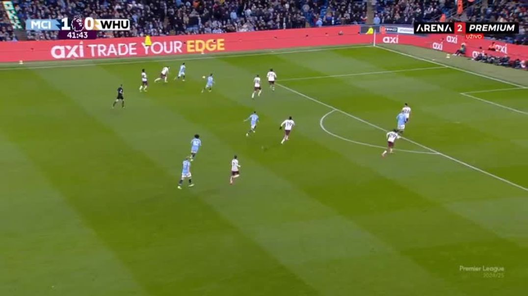 ⁣Manchester City [2] - 0 West Ham - Erling Haaland 42'