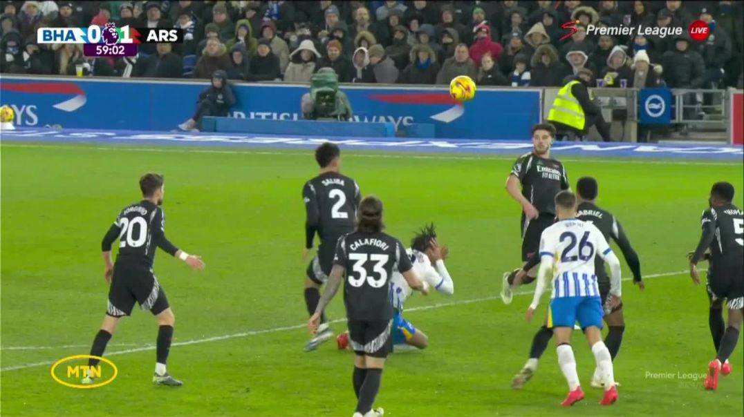 ⁣Brighton [1] - 1 Arsenal - Joao Pedro (penalty) 61‎'‎