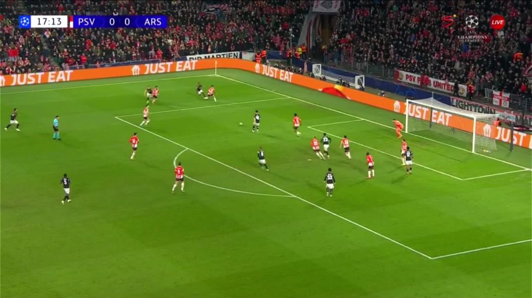 ⁣PSV Eindhoven 0 - [1] Arsenal - Jurrien Timber 18‎'‎