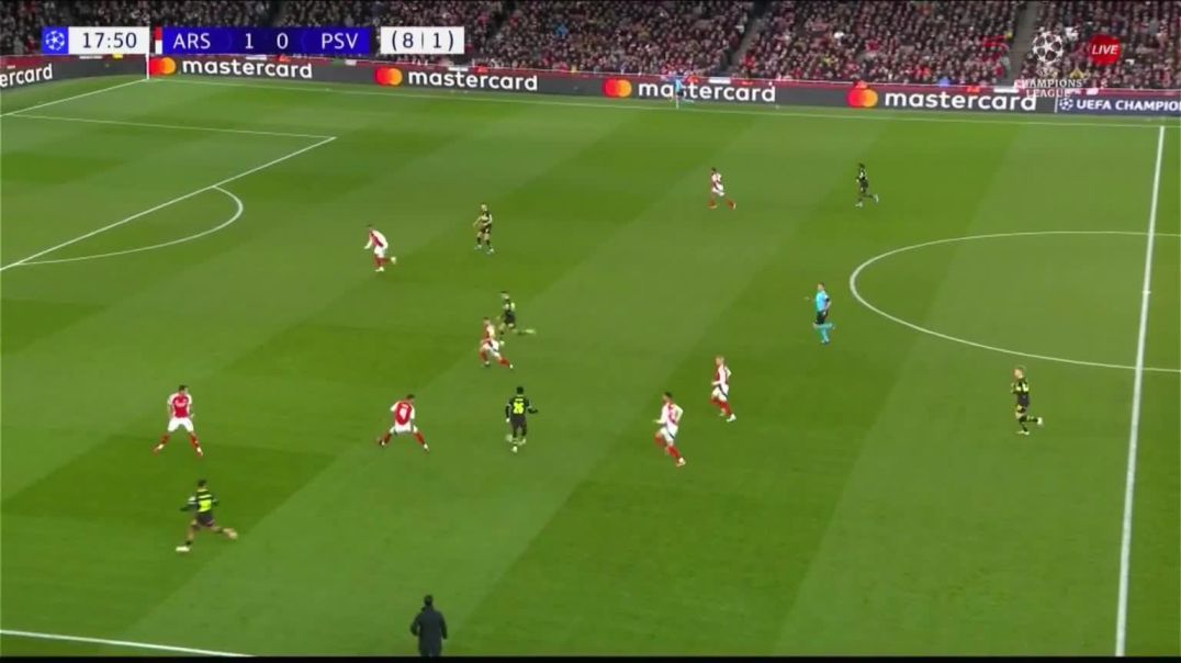 Arsenal [2] - 1 PSV Eindhoven - Declan Rice 37‎'‎ Media