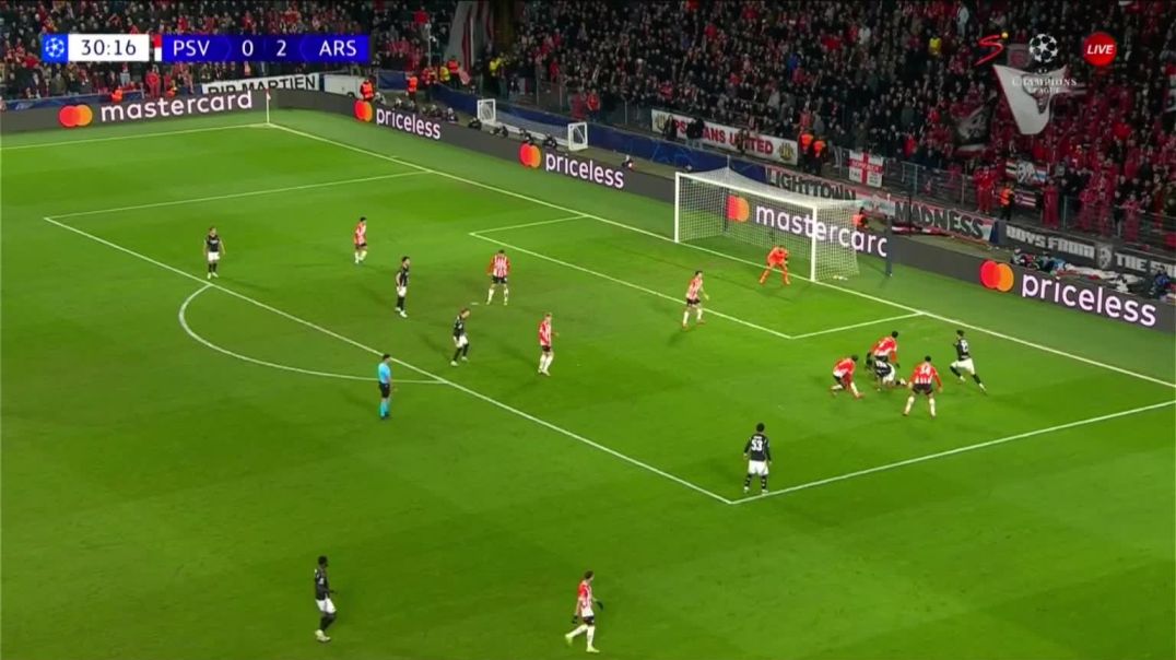 ⁣PSV Eindhoven 0 - [3] Arsenal - Mikel Merino 31