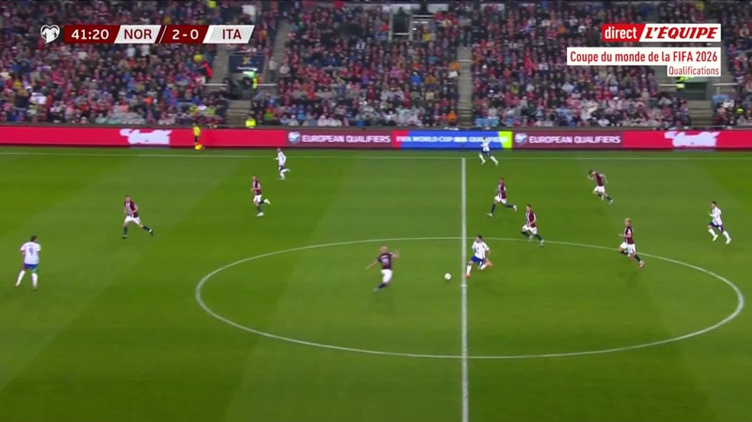 ⁣Norway [3] - 0 Italy - Erling Haaland 42'